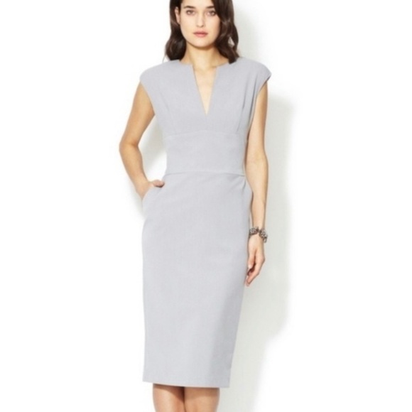 Winser London Dress Miracle Katherine Sheath Classic Work Office Minimal Gray 16 - Picture 11 of 11